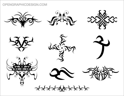 Tribal Tattoo Flash Art. Tribal Art using vector eps