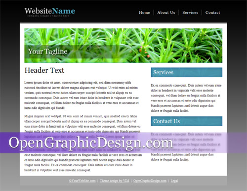 free basic html template