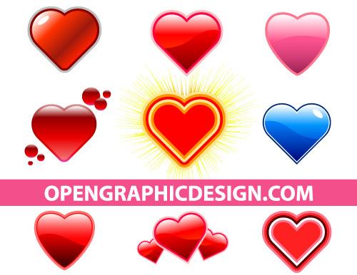 Free Heart and Valentine's Day Graphics in Vector